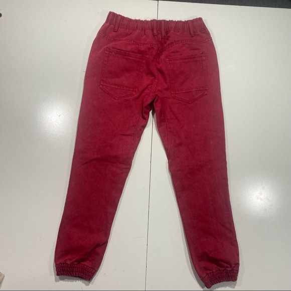Switch Remarkable Cotton Red Pull On Mens Jean Joggers Tie Drawstring 30x28 - Picture 4 of 14